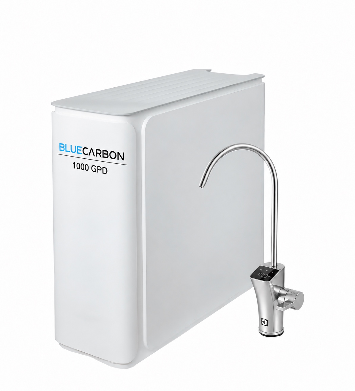 BLUECARBON 1000 GPD tankless reverse osmosis system with drinking-water faucet