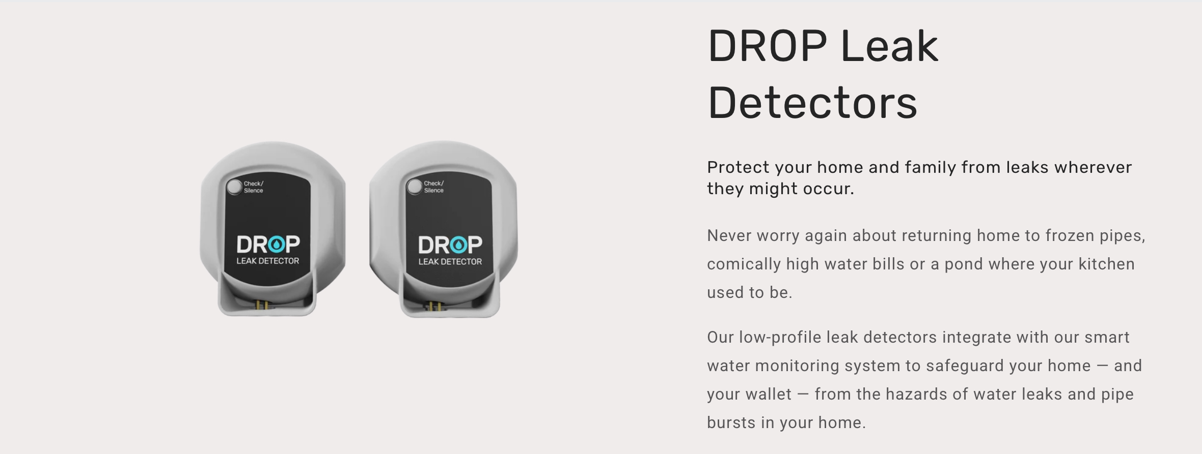 DROP Leak Detectors product and supplied information