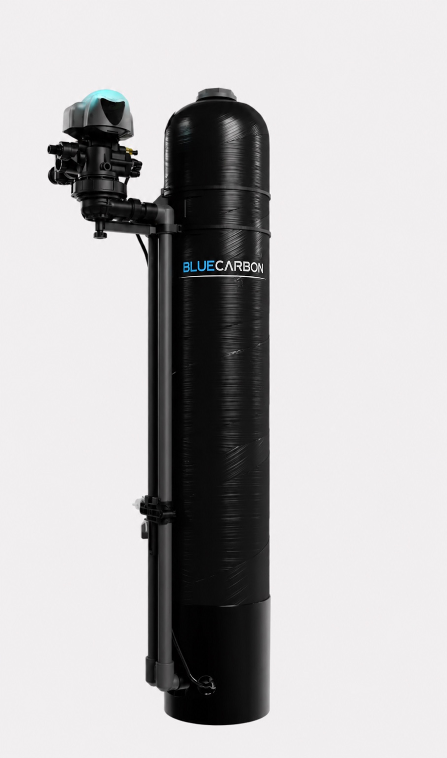 BLUECARBON Smart Well Water Filter with black tank and control valve